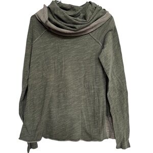 FP Free People Beach One Body Cocoon Cowl Neck Pullover XS/S Green